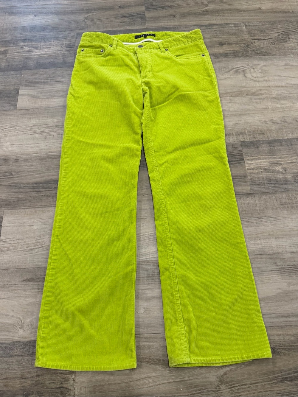 Theory Lime Green Corduroy Cropped Pants
